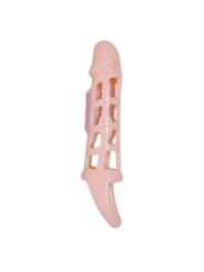 BAILE - COUVERTURE DEXTENSION DE PÉNIS AVEC VIBRATION ET SANGLE NATURELLE 13,5 CM