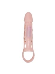 BAILE - COUVERTURE DEXTENSION DE PÉNIS AVEC VIBRATION ET SANGLE NATURELLE 13,5 CM
