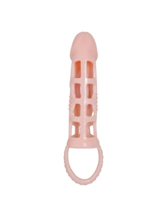 BAILE - COUVERTURE DEXTENSION DE PÉNIS AVEC VIBRATION ET SANGLE NATURELLE 13,5 CM