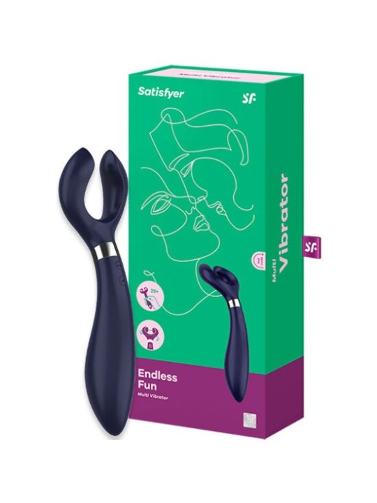 SATISFYER - ENDLESS FUN MULTI VIBRATEUR 3 BLEU