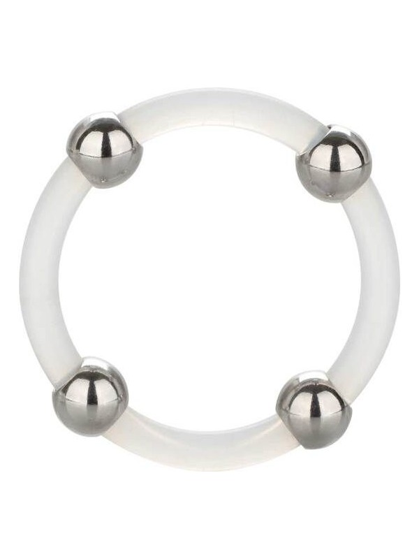 CALEXOTICS - BAGUE EN SILICONE PERLÉE ACIER L