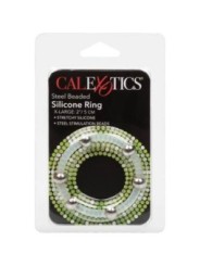 CALEXOTICS - BAGUE EN SILICONE PERLÉE ACIER XL