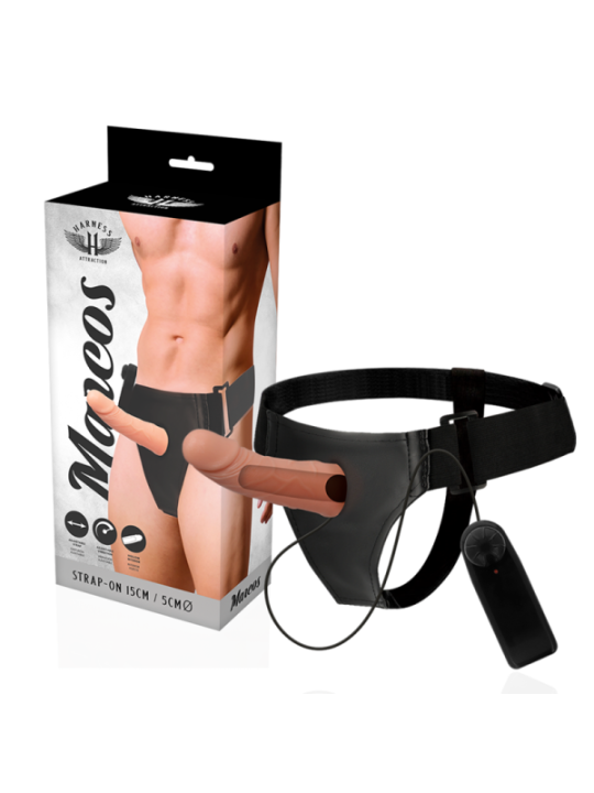 HARNESS ATTRACTION - RNES CADRES CREUX AVEC VIBRATEUR 15 CM -O- 5 CM