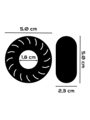 POWERING - ANNEAU PÉNIS SUPER FLEXIBLE ET RÉSISTANT 5CM PR08 NOIR