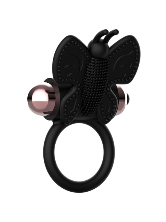 COQUETTE CHIC DESIRE - COCKRING PAPILLON AVEC VIBRATEUR NOIR/ OR
