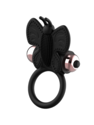 COQUETTE CHIC DESIRE - COCKRING PAPILLON AVEC VIBRATEUR NOIR/ OR