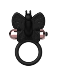 COQUETTE CHIC DESIRE - COCKRING PAPILLON AVEC VIBRATEUR NOIR/ OR