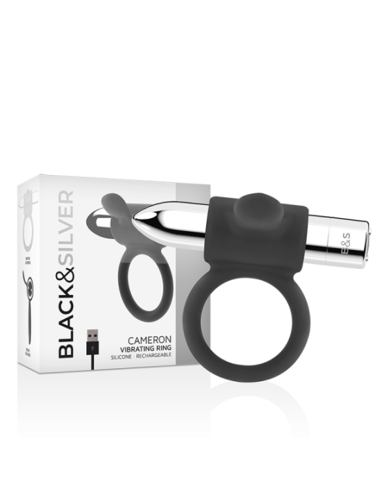 BLACK&SILVER - BAGUE RECHARGEABLE CAMERON ARGENT