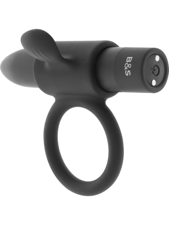 BLACK&SILVER - BAGUE RECHARGEABLE CAMERON NOIR