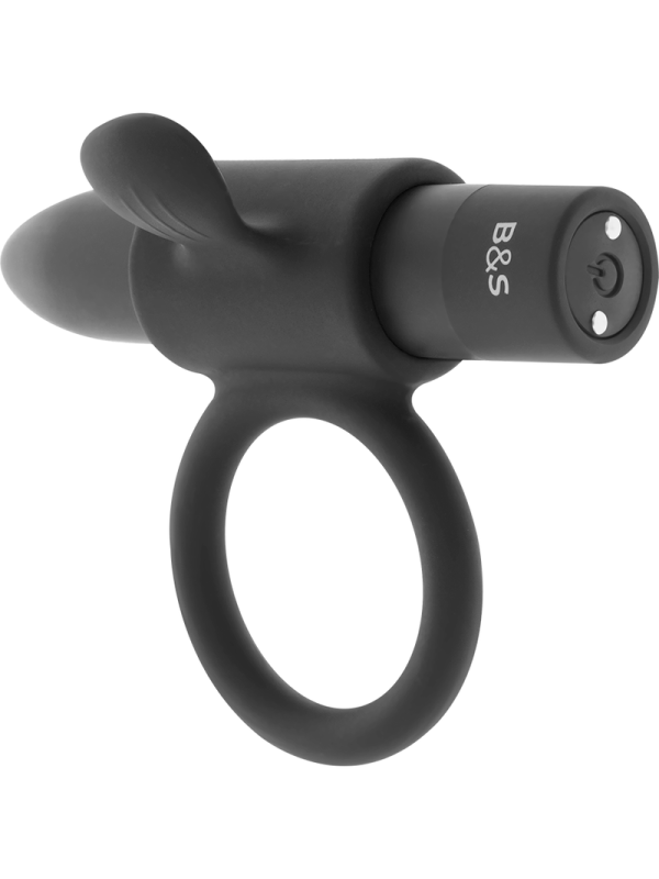 BLACK&SILVER - BAGUE RECHARGEABLE CAMERON NOIR