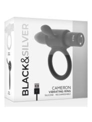 BLACK&SILVER - BAGUE RECHARGEABLE CAMERON NOIR