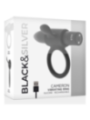BLACK&SILVER - BAGUE RECHARGEABLE CAMERON NOIR