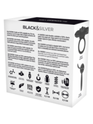 BLACK&SILVER - BAGUE RECHARGEABLE CAMERON NOIR