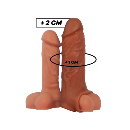 VIRILXL - EXTENSION DE PÉNIS MARRON EN SILICONE LIQUIDE V9