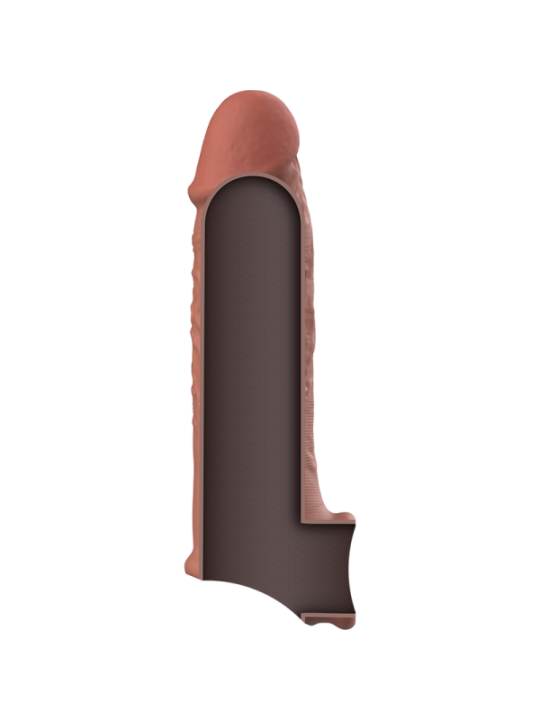 VIRILXL - EXTENSION DE PÉNIS MARRON EN SILICONE LIQUIDE V9