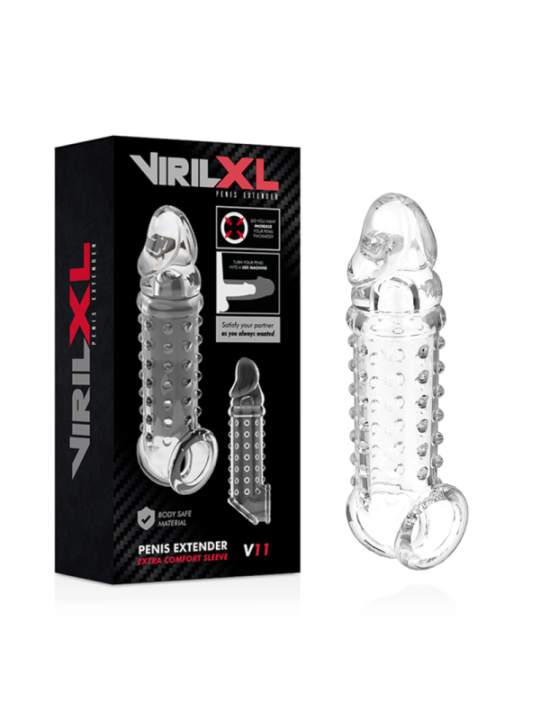 VIRILXL - EXTENSION DE PÉNIS ET GAINE V11 TRANSPARENTE