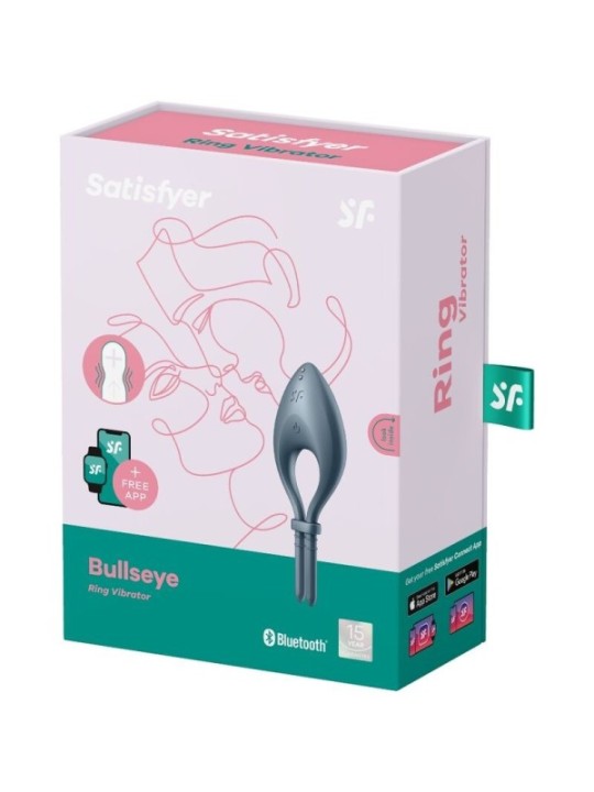 SATISFYER - APPLICATION BULLSEYE RING VIBRATOR GRIS