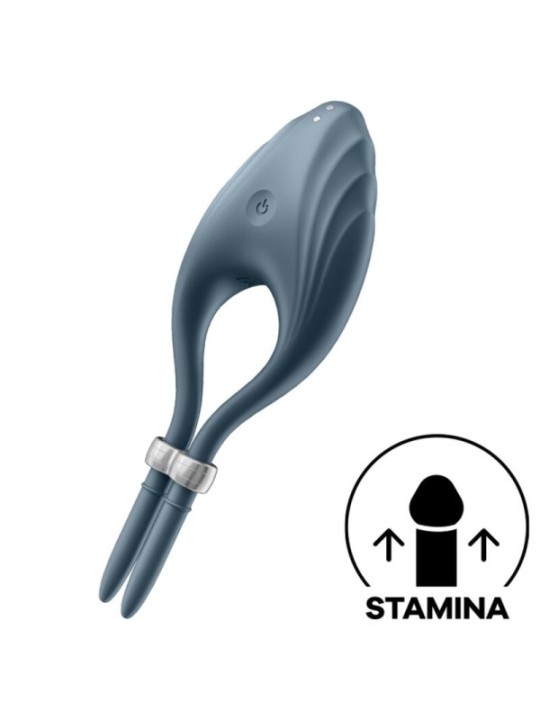 SATISFYER - VIBRATEUR ANNEAU DUELIST GRIS
