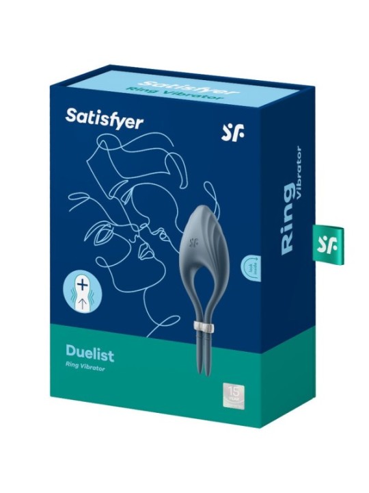 SATISFYER - VIBRATEUR ANNEAU DUELIST GRIS