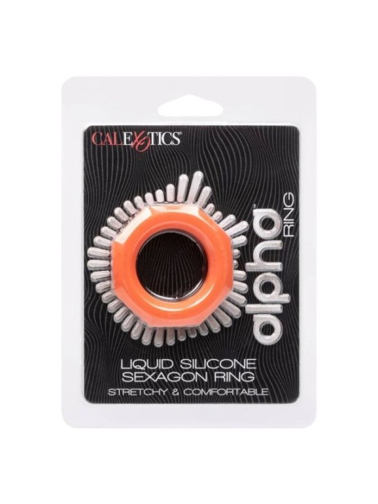 CALEXOTICS - BAGUE ALPHA SEXAGON ORANGE