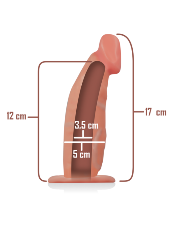INTENSE - HARNAIS CREUX AVEC GODE 18 X 3,5 CM