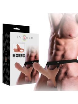 INTENSE - HARNAIS CREUX AVEC GODE EN SILICONE 16 X 3,5 CM