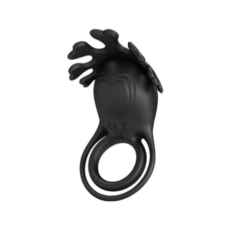 PRETTY LOVE - ANNEAU VIBRATEUR RUBEN 7 VIBRATIONS SILICONE NOIR
