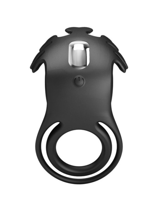 PRETTY LOVE - ANNEAU VIBRATEUR RUBEN 7 VIBRATIONS SILICONE NOIR