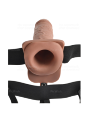 FETISH FANTASY SERIES - HARNAIS RÉGLABLE PÉNIS RÉALISTE AVEC BALLES RECHARGEABLES ET VIBRATEUR 17,8 CM