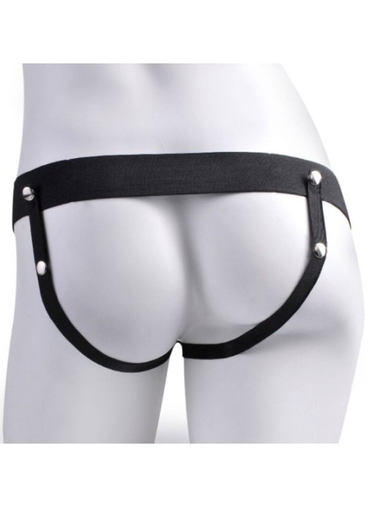 FETISH FANTASY SERIES - HARNAIS RÉGLABLE PÉNIS RÉALISTE AVEC BALLES RECHARGEABLES ET VIBRATEUR 17,8 CM