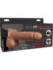 FETISH FANTASY SERIES - HARNAIS RÉGLABLE PÉNIS RÉALISTE AVEC BALLES RECHARGEABLES ET VIBRATEUR 17,8 CM
