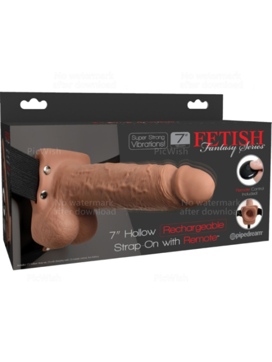 FETISH FANTASY SERIES - HARNAIS RÉGLABLE PÉNIS RÉALISTE AVEC BALLES RECHARGEABLES ET VIBRATEUR 17,8 CM