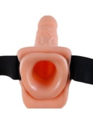 FETISH FANTASY SERIES - HARNAIS RÉGLABLE TÉLÉCOMMANDE PÉNIS RÉALISTE AVEC TESTICULES 17,8 CM