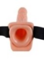 FETISH FANTASY SERIES - HARNAIS RÉGLABLE TÉLÉCOMMANDE PÉNIS RÉALISTE AVEC TESTICULES 17,8 CM