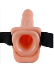 FETISH FANTASY SERIES - HARNAIS RÉGLABLE TÉLÉCOMMANDE PÉNIS RÉALISTE AVEC TESTICULES 23 CM