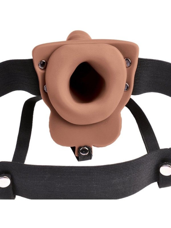 FETISH FANTASY SERIES - HARNAIS RÉGLABLE PÉNIS RÉALISTE AVEC TESTICULES RECHARGEABLES ET VIBRATEUR 15 CM