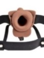 FETISH FANTASY SERIES - HARNAIS RÉGLABLE PÉNIS RÉALISTE AVEC TESTICULES RECHARGEABLES ET VIBRATEUR 15 CM