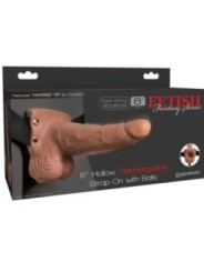 FETISH FANTASY SERIES - HARNAIS RÉGLABLE PÉNIS RÉALISTE AVEC TESTICULES RECHARGEABLES ET VIBRATEUR 15 CM