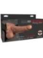 FETISH FANTASY SERIES - HARNAIS RÉGLABLE PÉNIS RÉALISTE AVEC TESTICULES RECHARGEABLES ET VIBRATEUR 15 CM