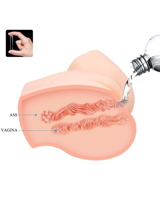 CRAZY BULL - VAGIN ET ANUS RÉALISTES DOUBLE VIBRATION