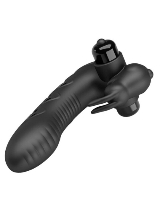 PRETTY LOVE - COUVERCLE DE DOIGT VIBRATEUR LAPIN NOIR VANCE