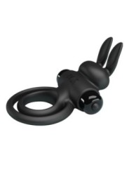 PRETTY LOVE - ANNEAU DE LAPIN VIBRATOR III POUR PÉNIS NOIR