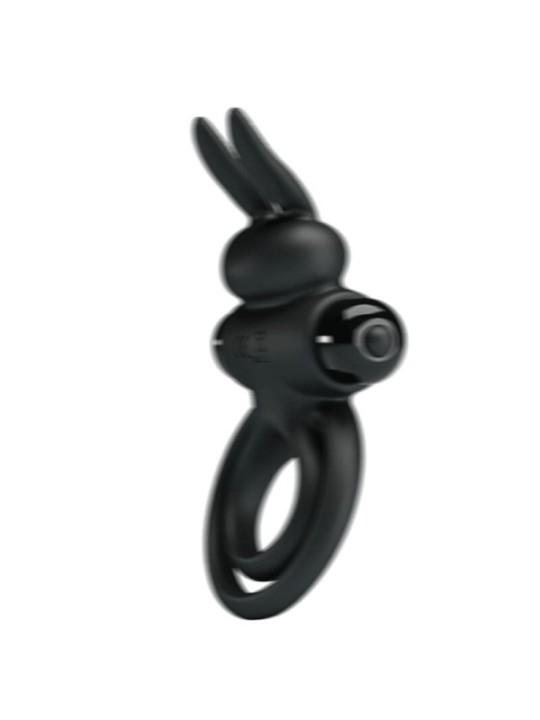 PRETTY LOVE - ANNEAU DE LAPIN VIBRATOR III POUR PÉNIS NOIR
