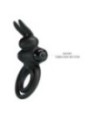 PRETTY LOVE - ANNEAU DE LAPIN VIBRATOR III POUR PÉNIS NOIR