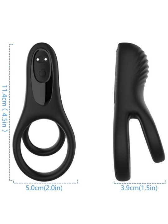 ARMONY - VIBRATEUR DOUBLE ANNEAU NOIR