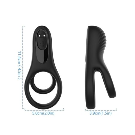 ARMONY - VIBRATEUR DOUBLE ANNEAU NOIR