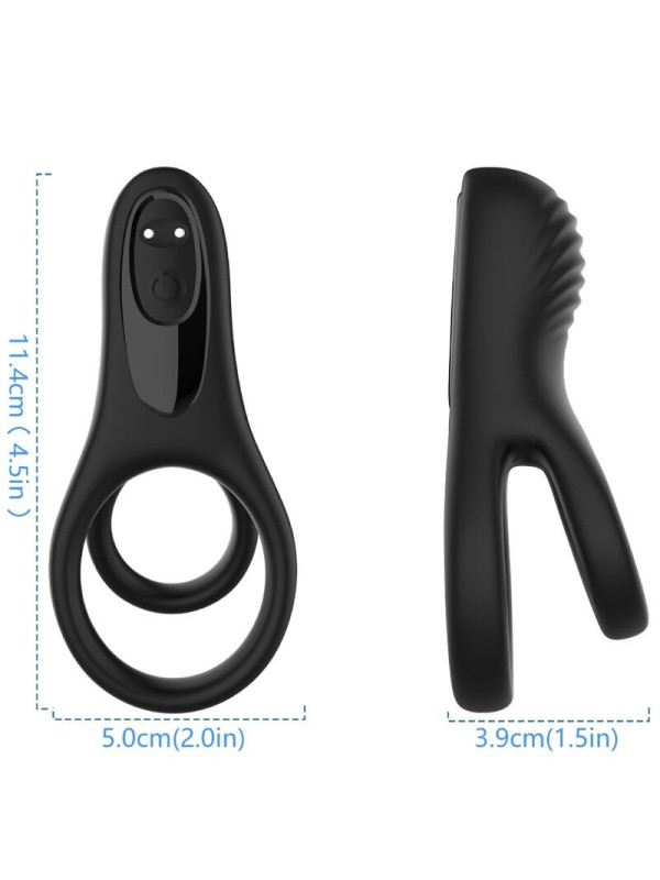 ARMONY - VIBRATEUR DOUBLE ANNEAU NOIR