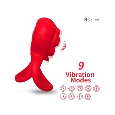 ARMONY - ANNEAU VIBRATEUR COEUR ROUGE
