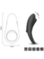 ARMONY - ANNEAU VIBRATEUR SHARK POUR COUPLES TÉLÉCOMMANDE NOIR