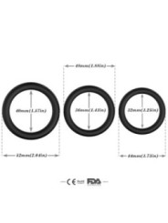 ARMONY - BAGUE TRIPLE SILICONE NOIRE